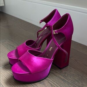 Zara Women's Pink Platform Heels